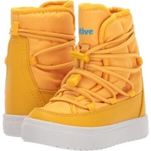 Native Kids 13 Chamonix Yellow High-Top Winter Snow Boots Puffy Quilted Fleece